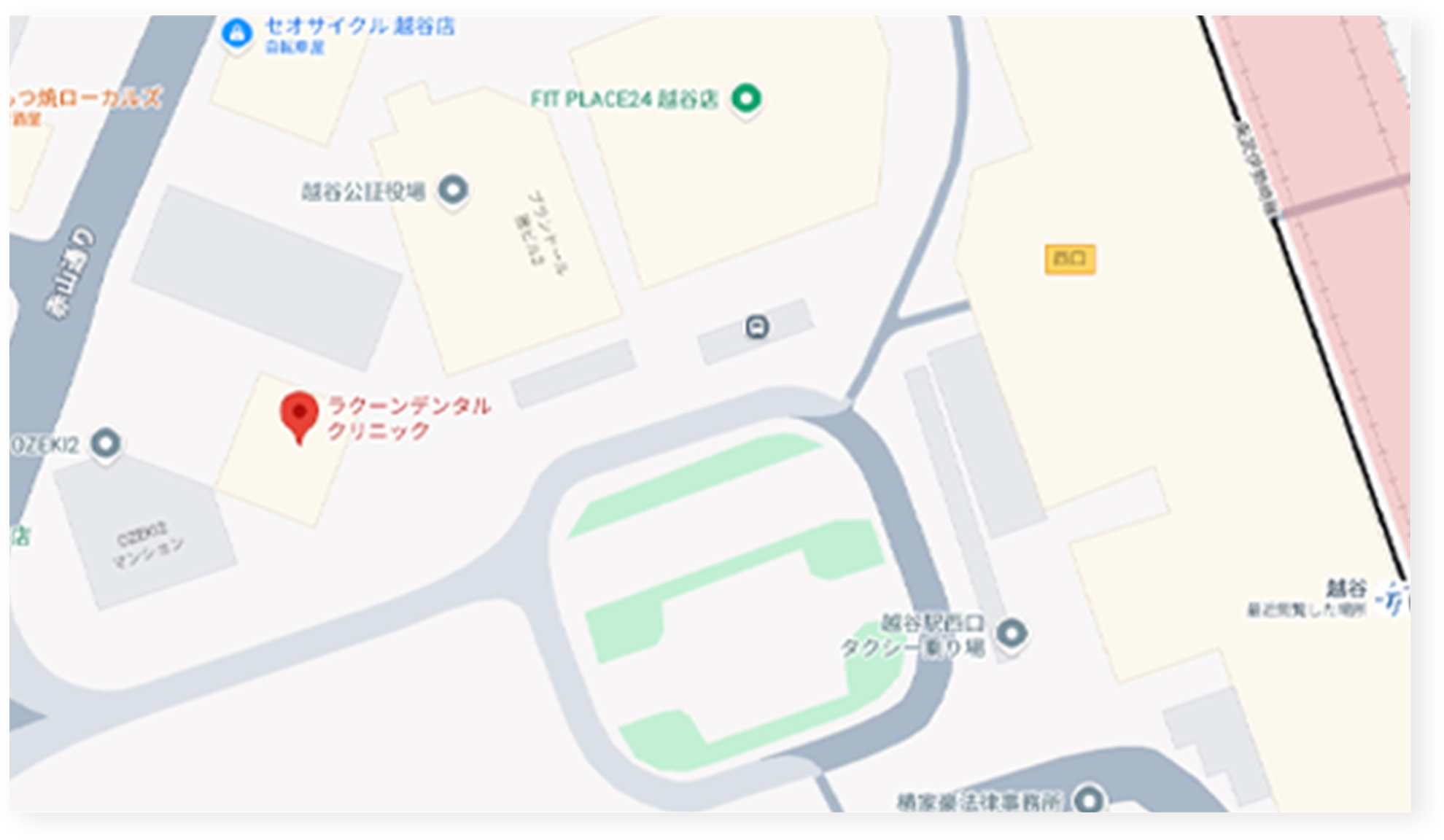 越谷駅徒歩１分、通いやすい歯科医院